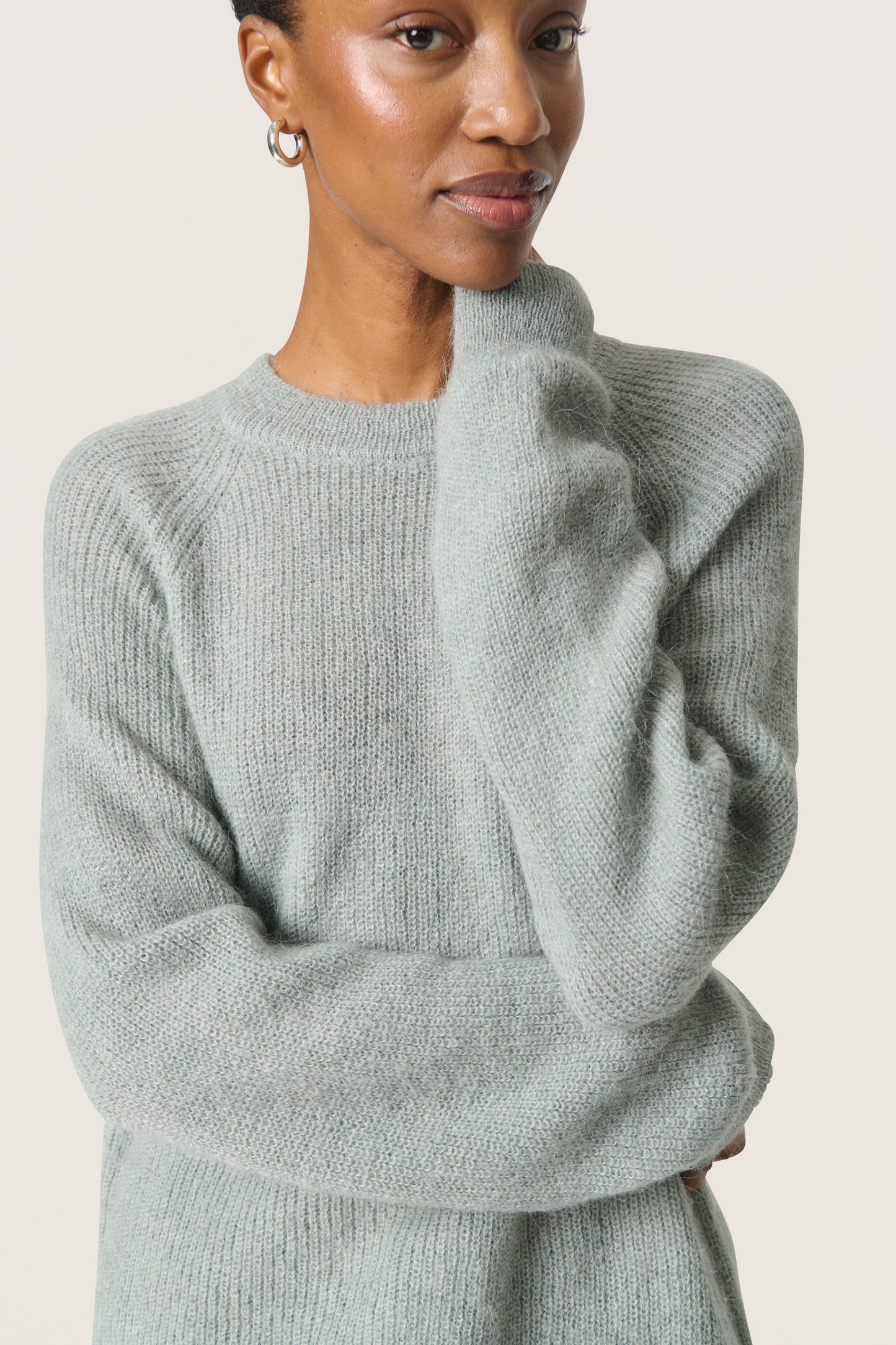 Soaked In Luxury Tuesday Raglan Pullover - Silver Blue