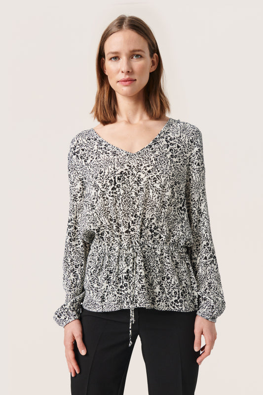 Soaked In Luxury Zaya Drawstring Blouse