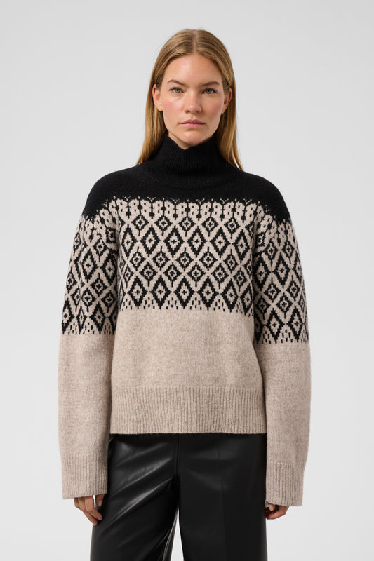 Soaked In Luxury Kaegan Pullover - Black & Pistachio