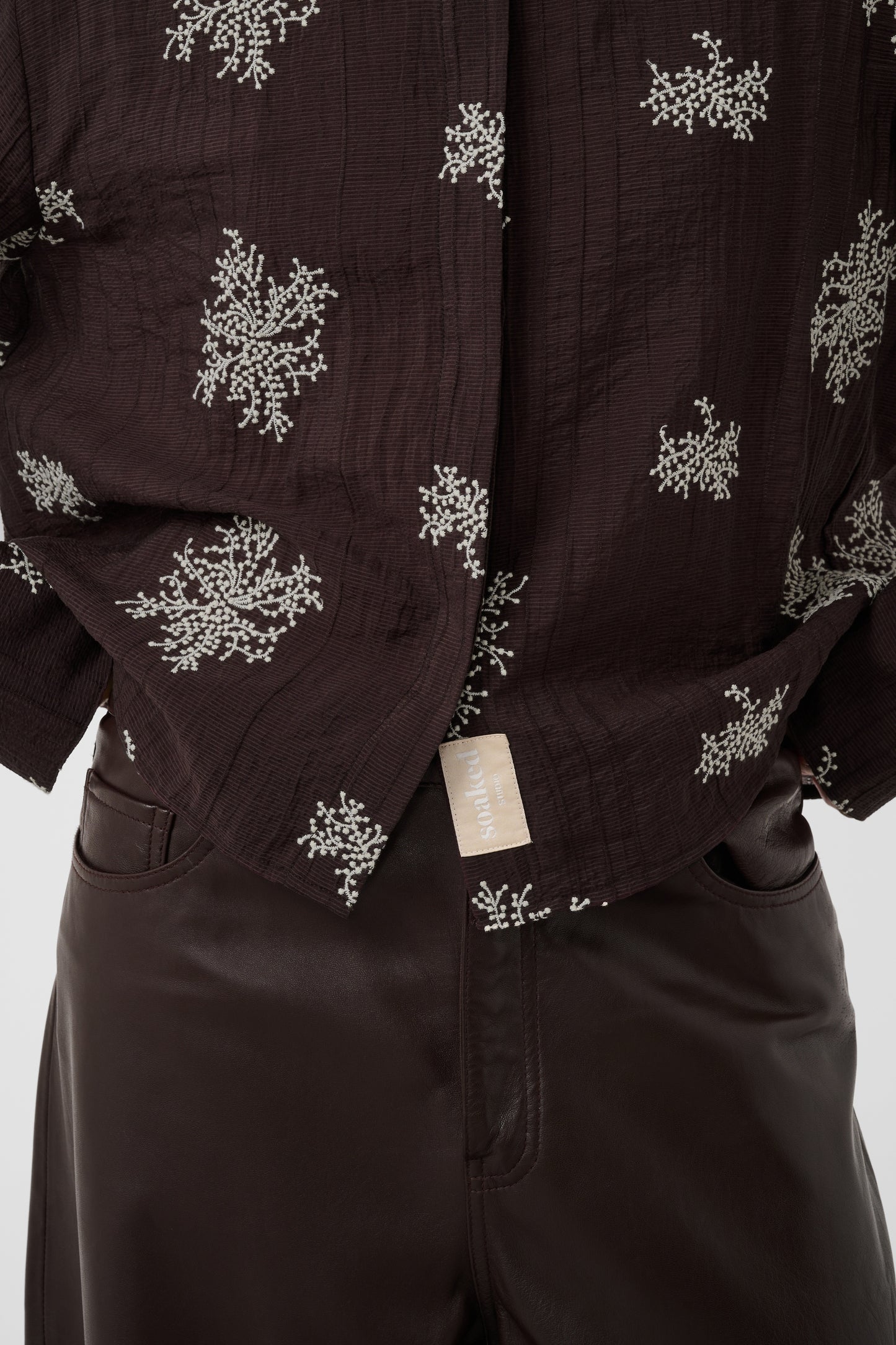 Soaked in Luxury  Azalea Shirt - Ganache