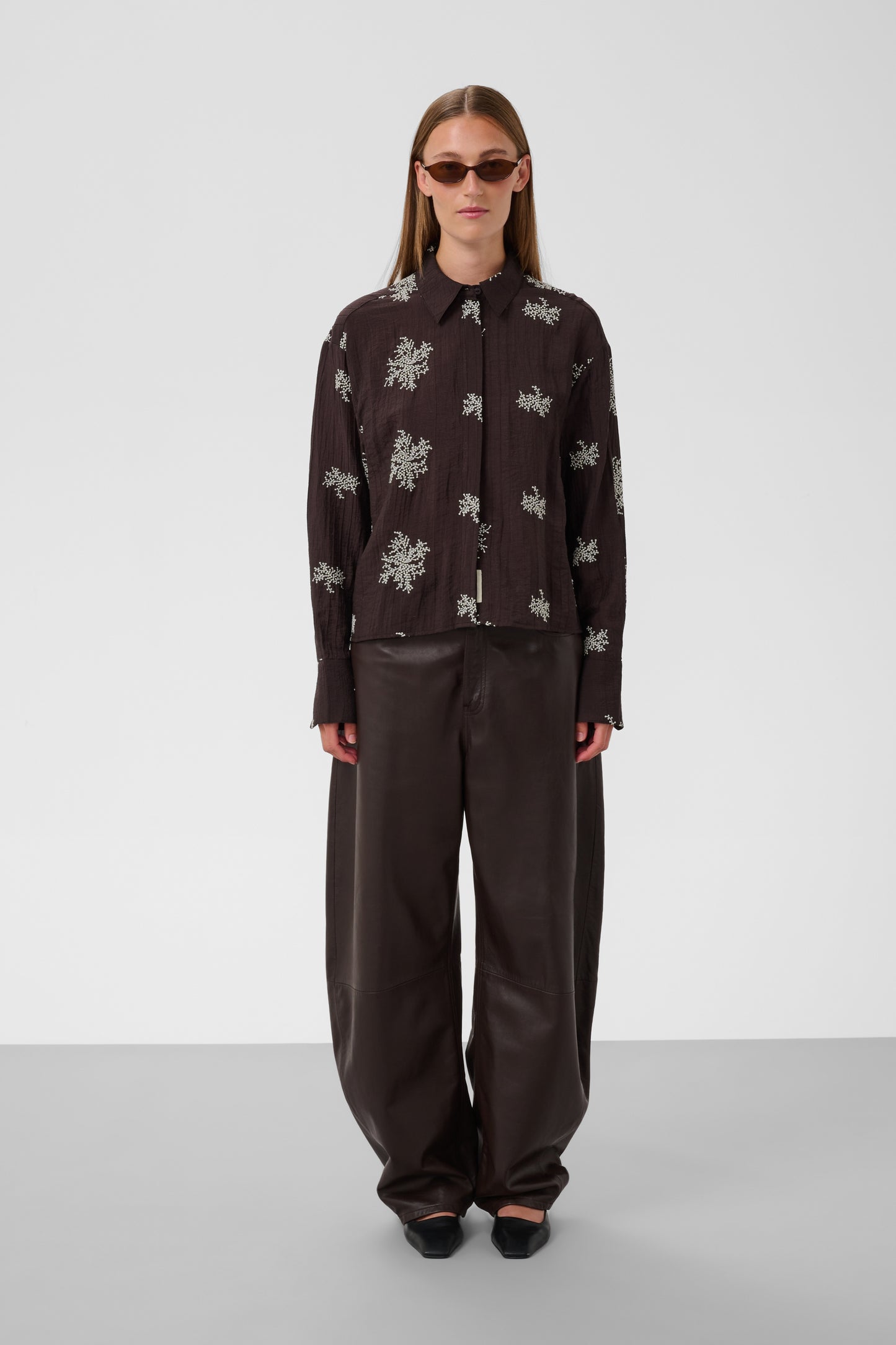 Soaked in Luxury  Azalea Shirt - Ganache