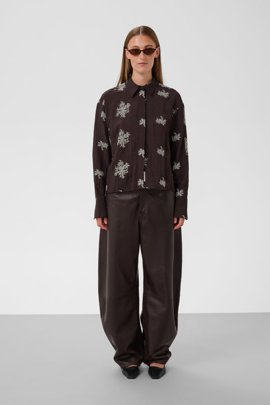 Soaked in Luxury  Azalea Shirt - Ganache