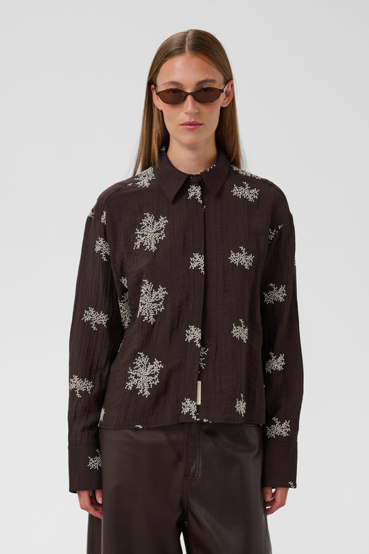 Soaked in Luxury  Azalea Shirt - Ganache