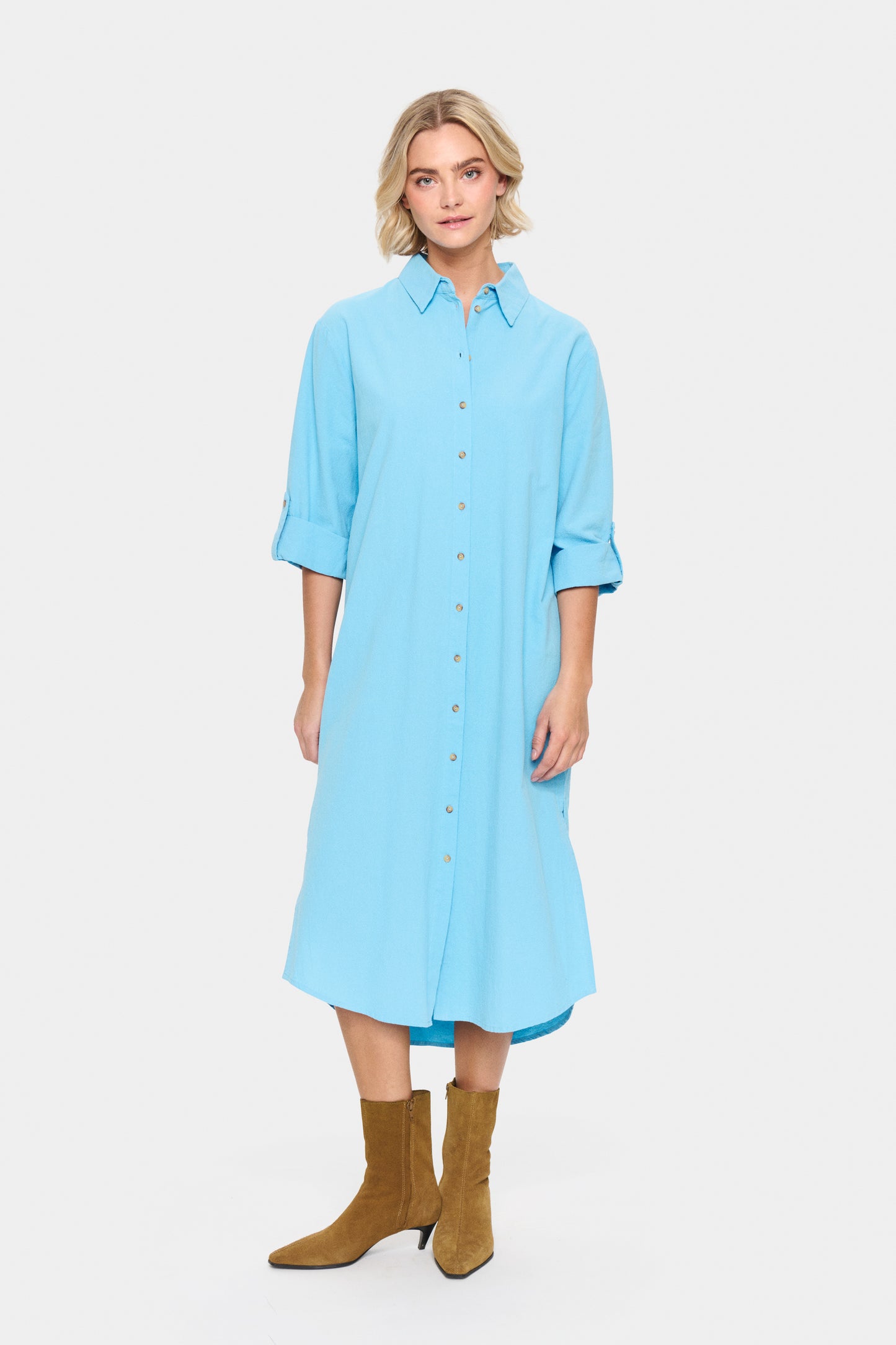 Saint Tropez Zalinda Shirt Dress - Ethereal Blue