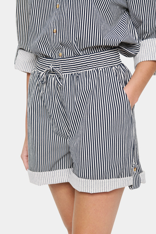 Saint Tropez Zalinda Stripe Shorts - Ice Nightsky