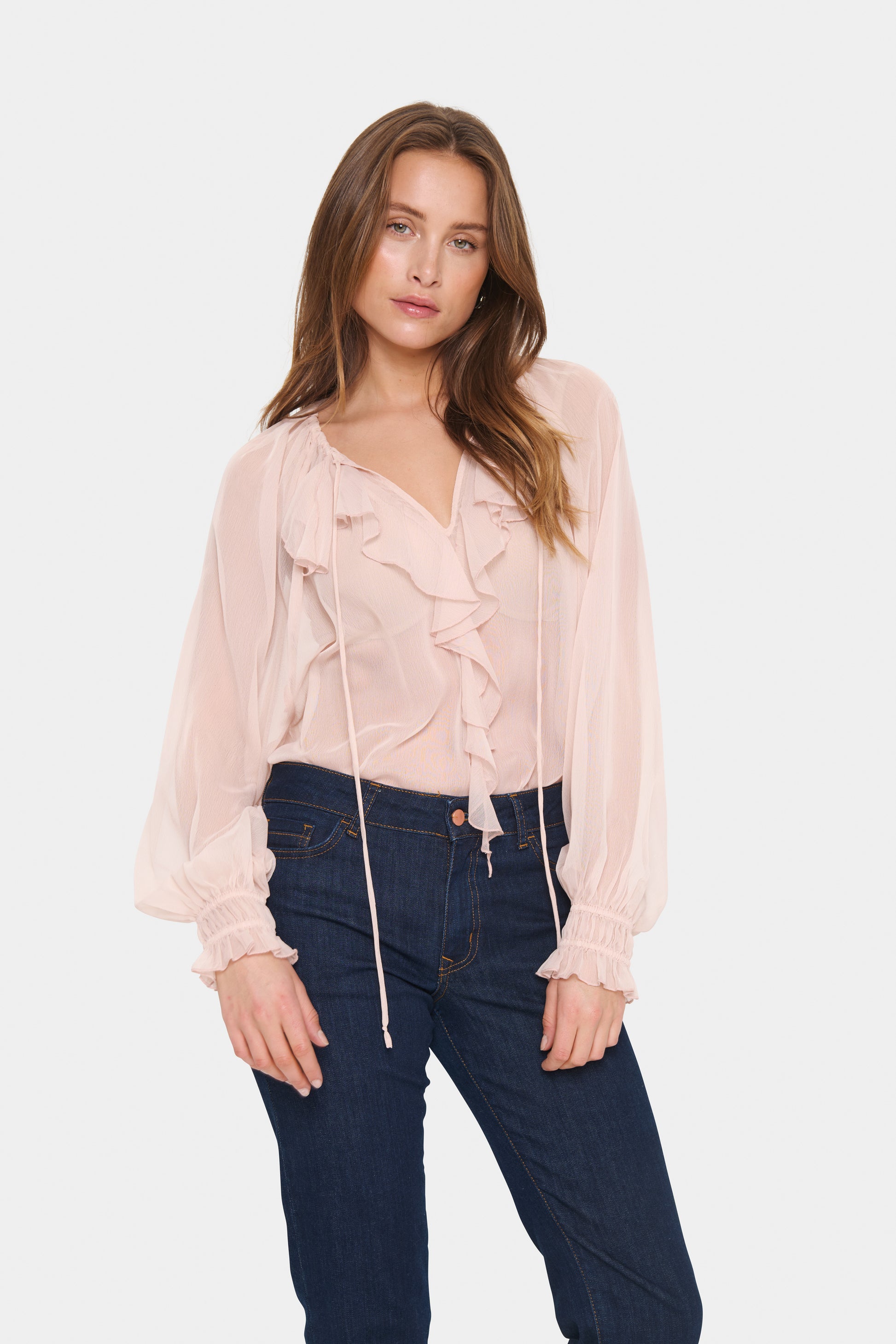 Saint Tropez Lazie Blouse - Sepia Rose