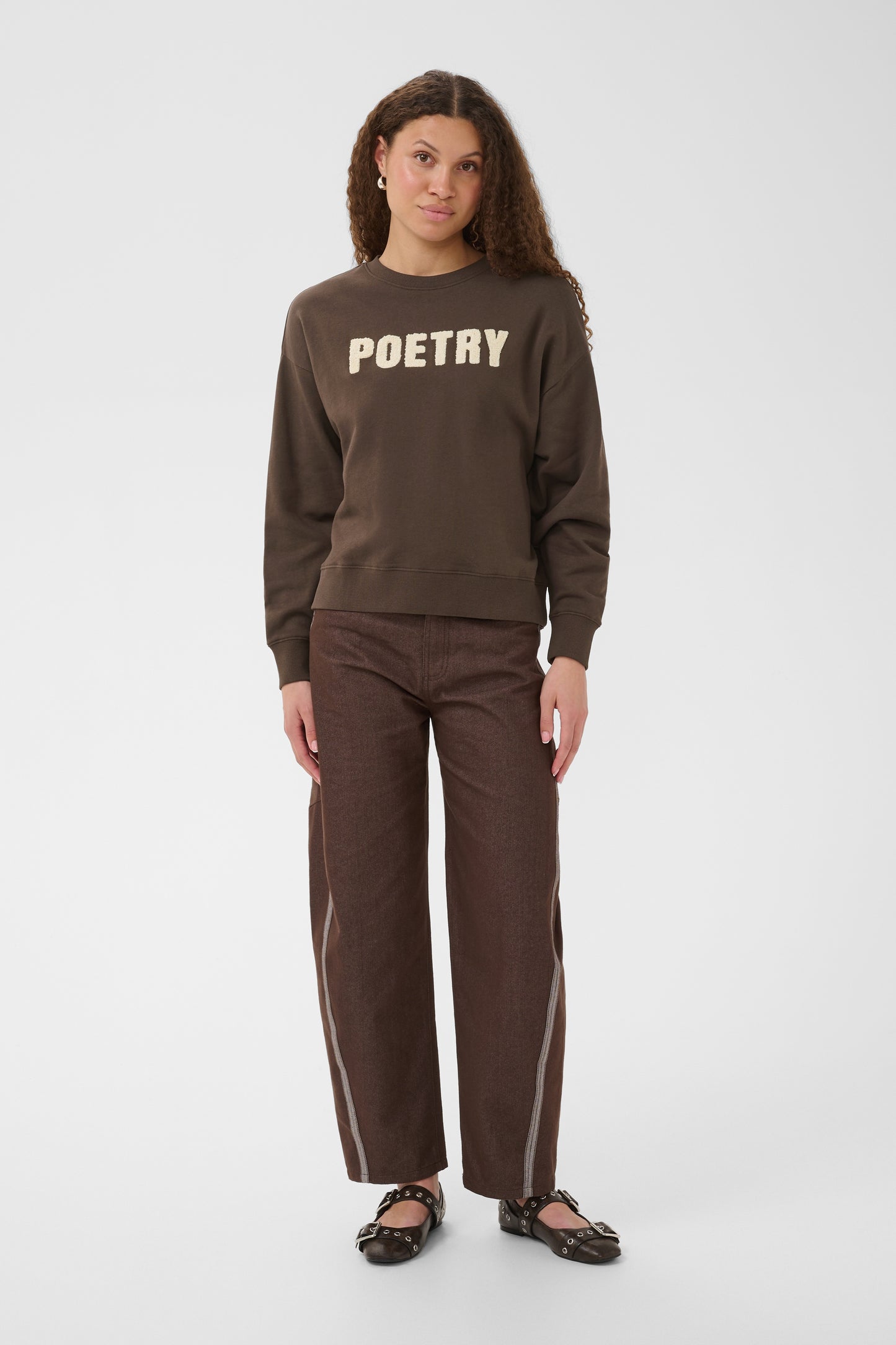 Saint Tropez Suzie Sweatshirt - Chocolate Brown
