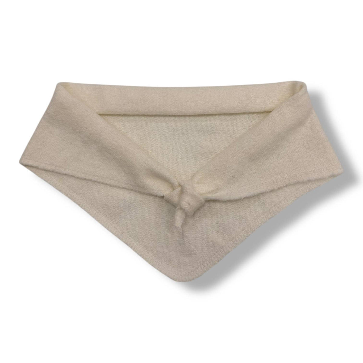 Triangle knitted wool scarf : Oatmeal