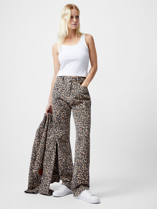 French Connection Charlie Printed Straight Jean - Leopard