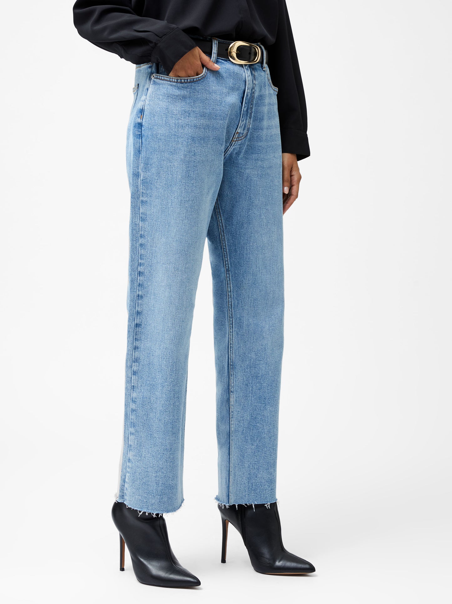 French Connection Eliot Denim Cropped Jean - Light Wash