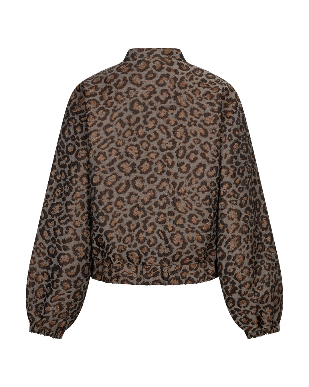Red Button cropped jacquard animal print jacket in grey and brown