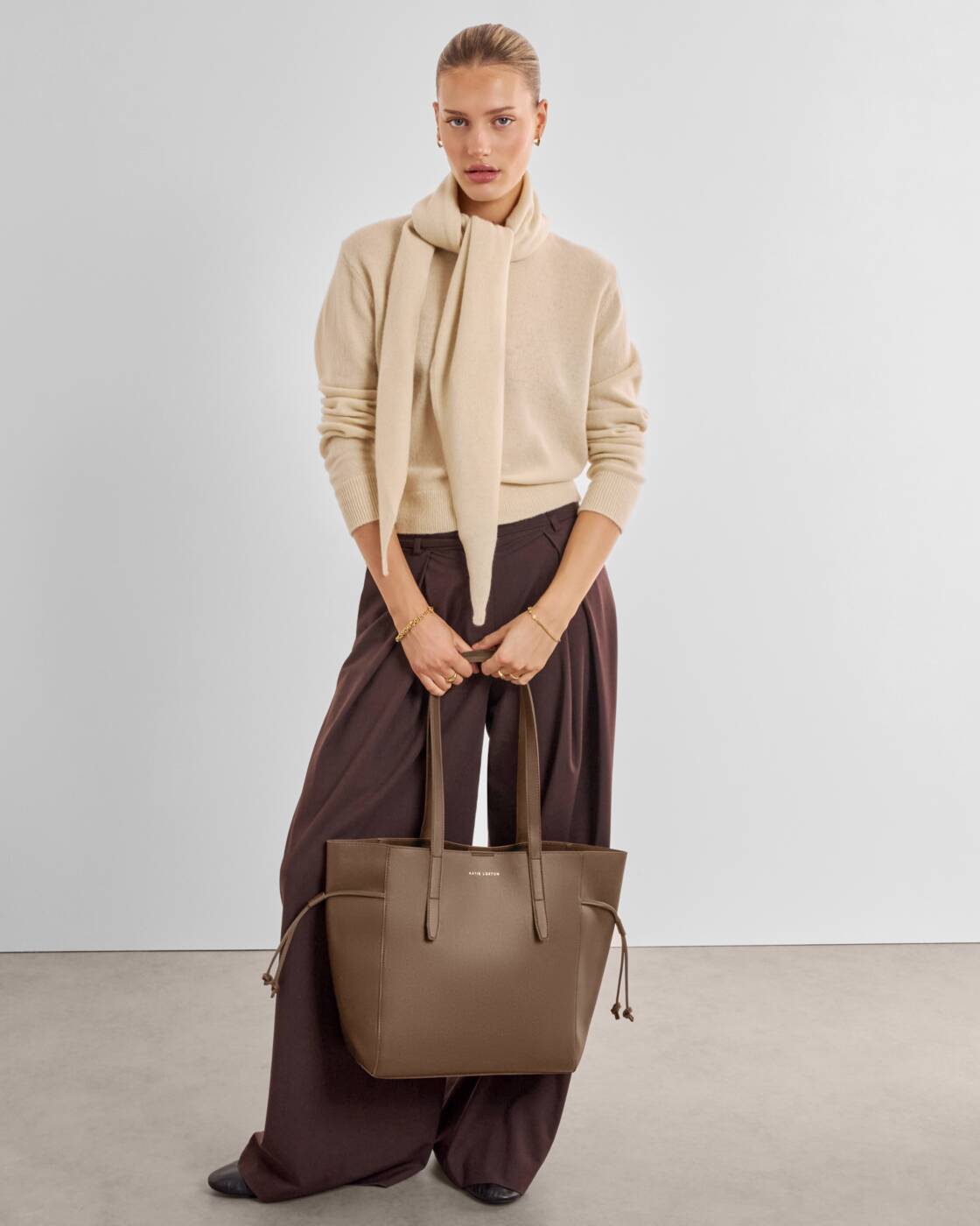 Katie Loxton Ashley Tote Bag in Mink with a timeless structured design.