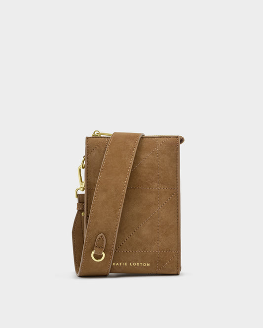 Avery Slim Cross body bag in caramel