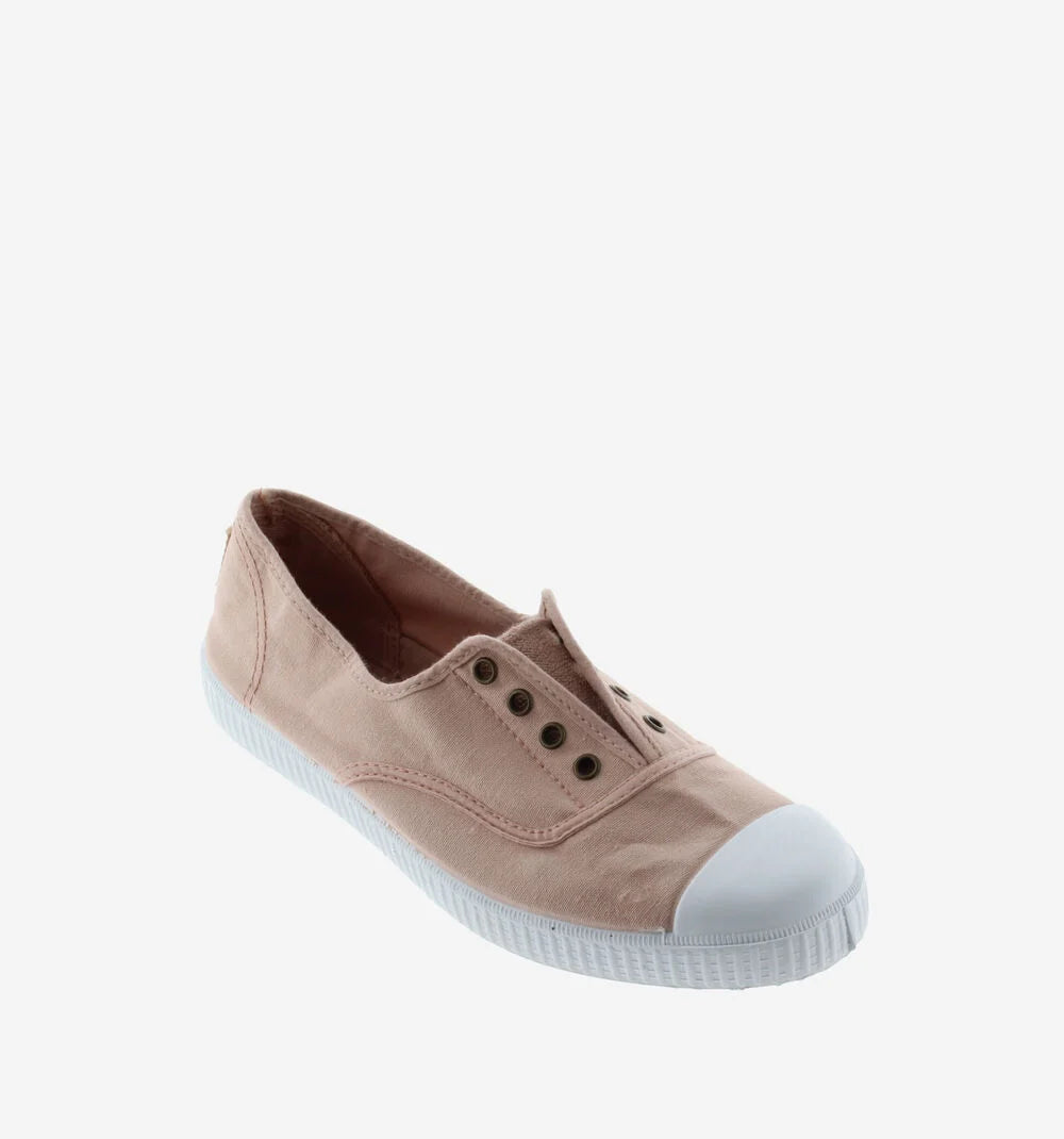 Victoria 1915 Inglesa DREC canvas elastic trainers for women made from recycled cotton with natural rubber sole