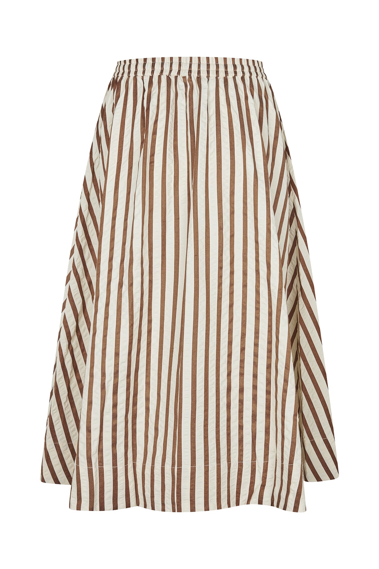 Lollys Laundry Bristol midi skirt in Dark Mokka with fluid drape