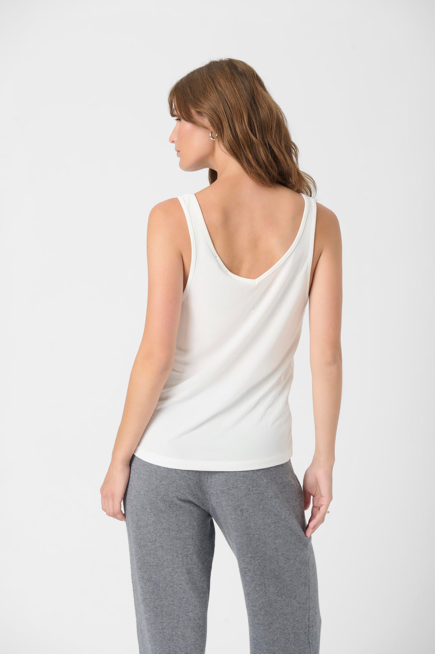 Columbine Tank Top by Soaked in Luxury sleeveless top in broken white