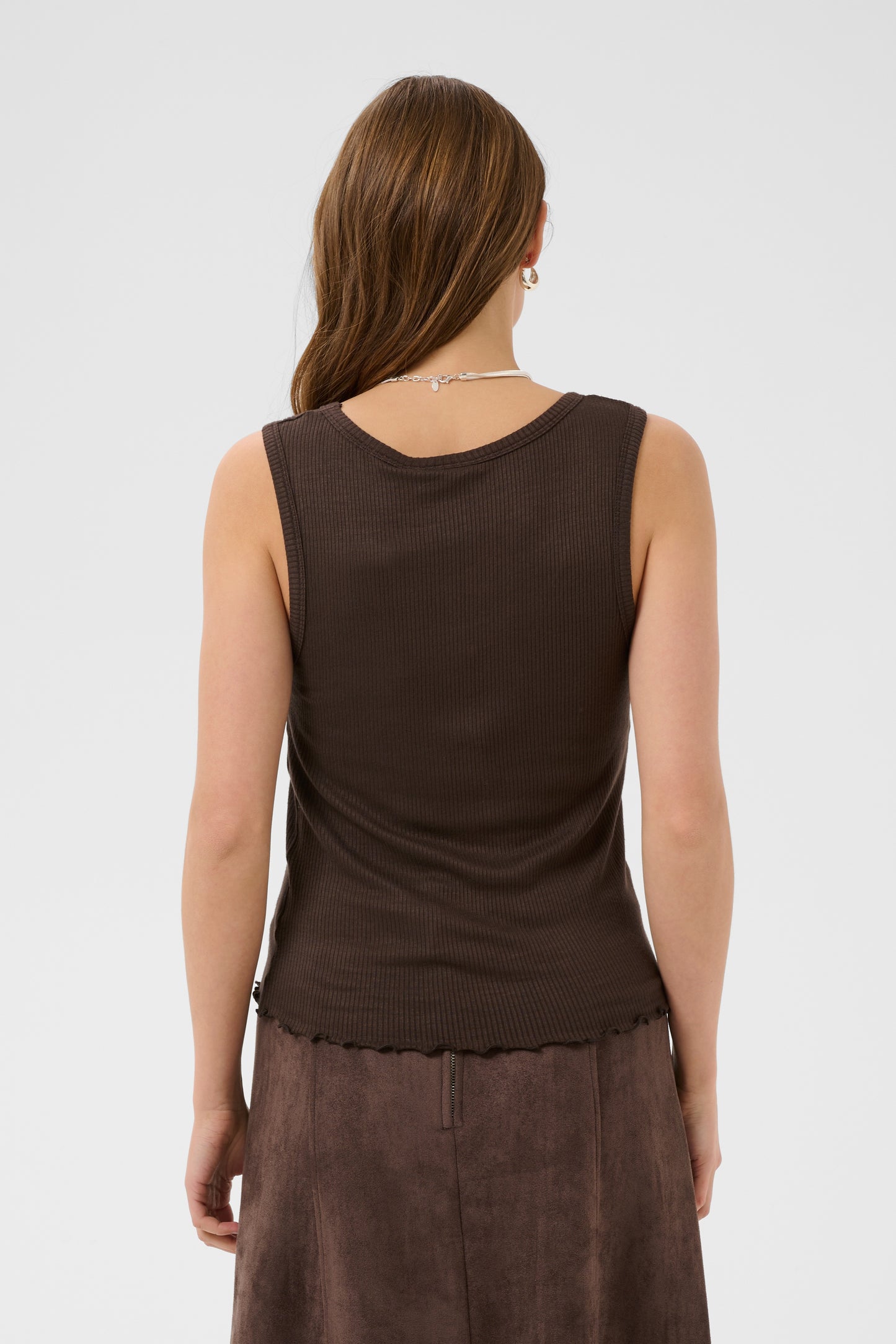 Saint Tropez Olalia Tank Top Chocolate Brown