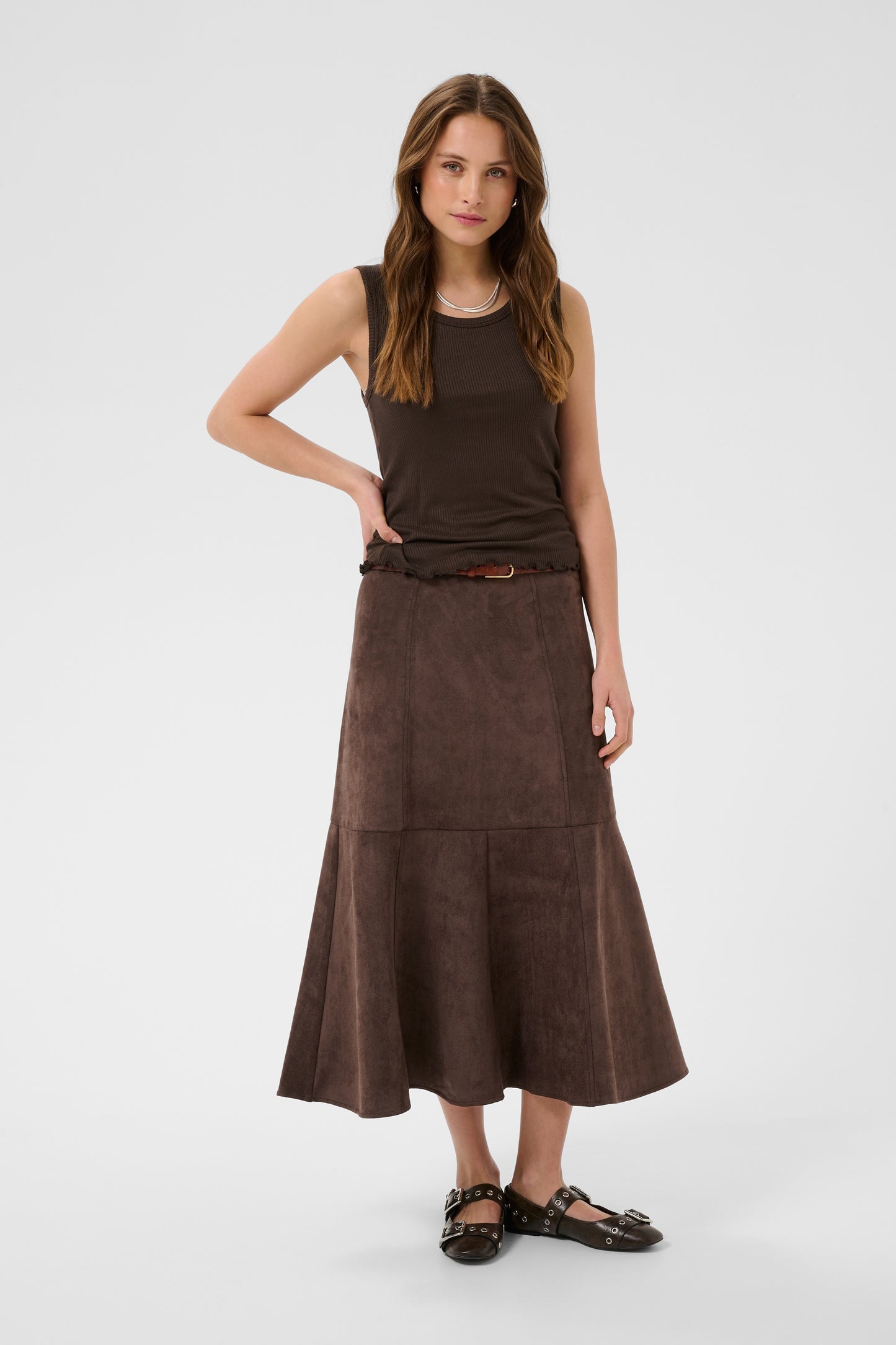 Saint Tropez Olalia Tank Top Chocolate Brown