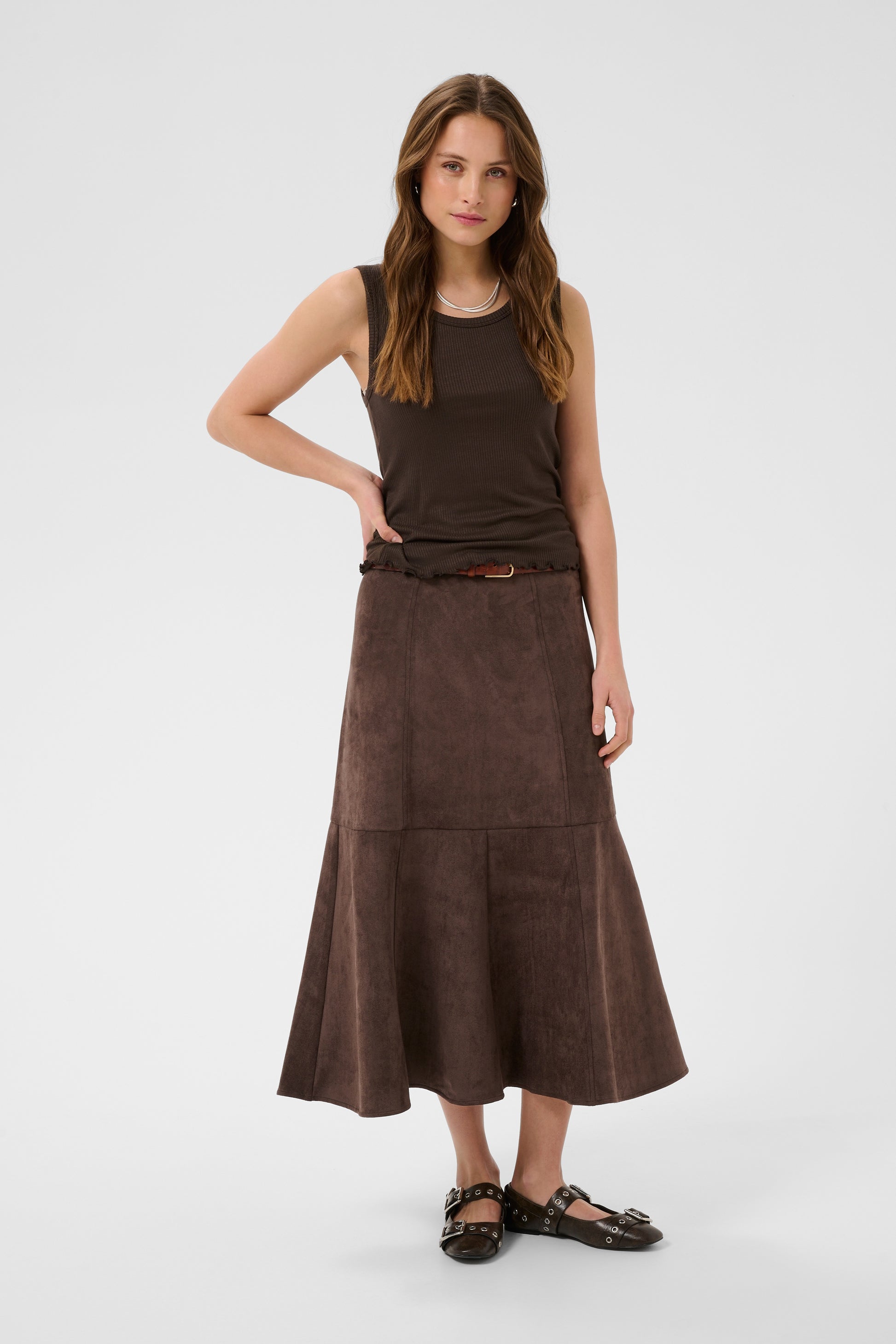 Saint Tropez Olalia Tank Top Chocolate Brown