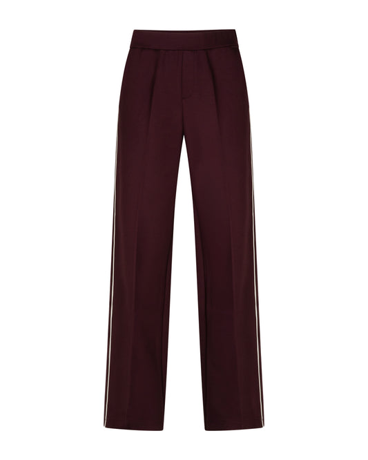 Red Button Colette Punta Piping Trouser in Burgundy with 31-inch leg