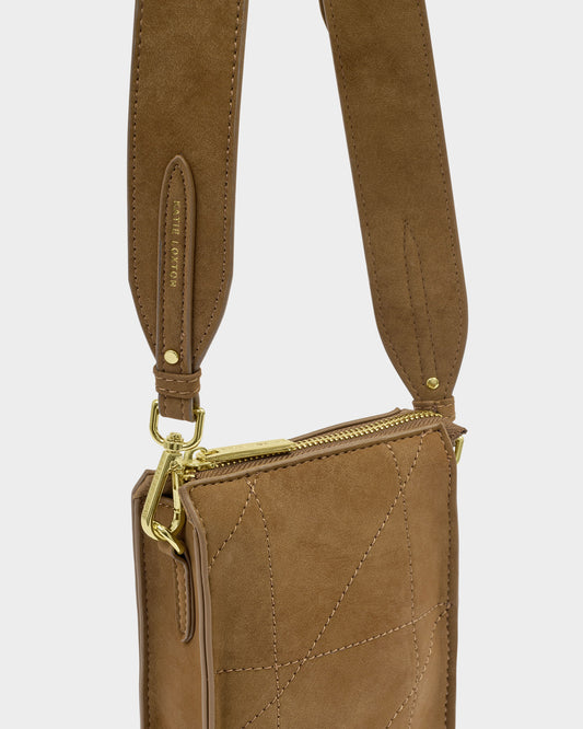 Avery Slim Cross body bag in caramel