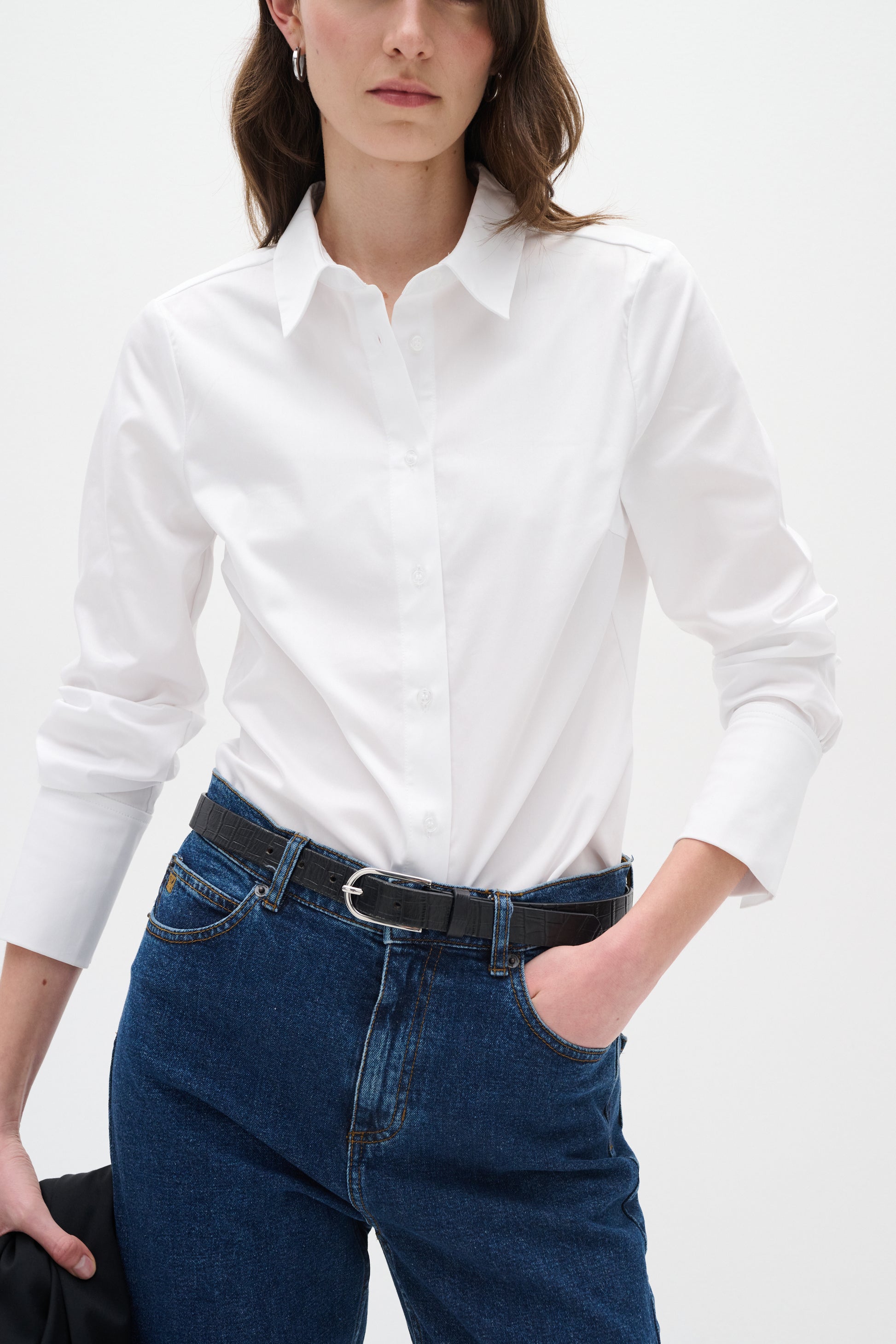 InWear Cally pure white shirt classic womens blouse