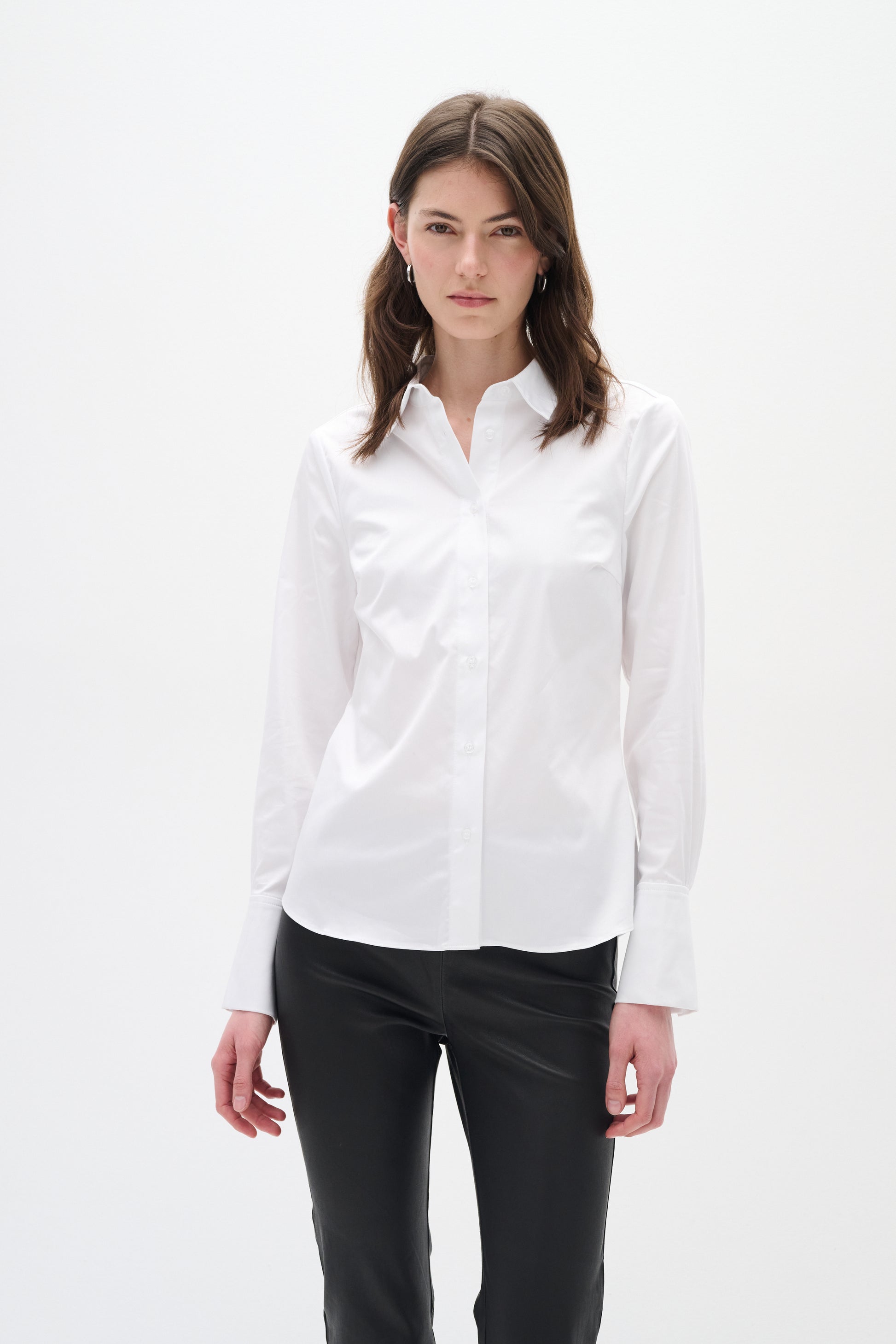 InWear Cally pure white shirt classic womens blouse