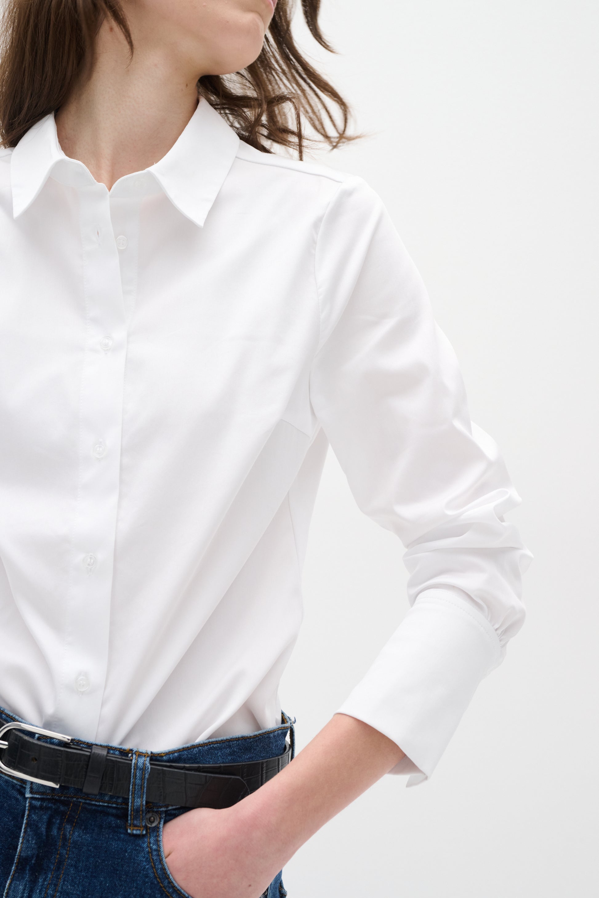 InWear Cally pure white shirt classic womens blouse