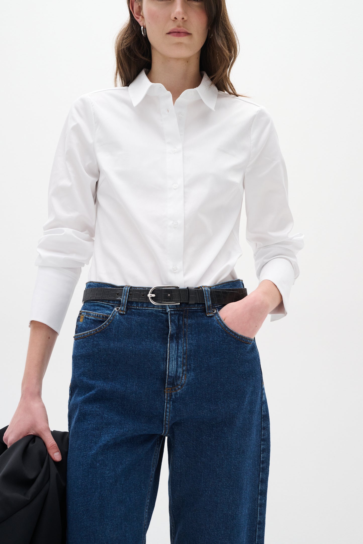 InWear Cally pure white shirt classic womens blouse