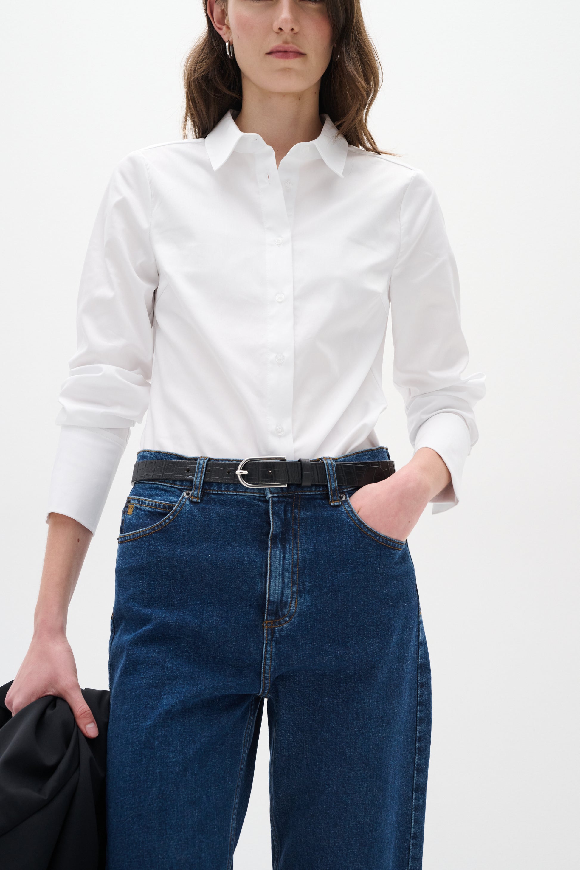 InWear Cally pure white shirt classic womens blouse