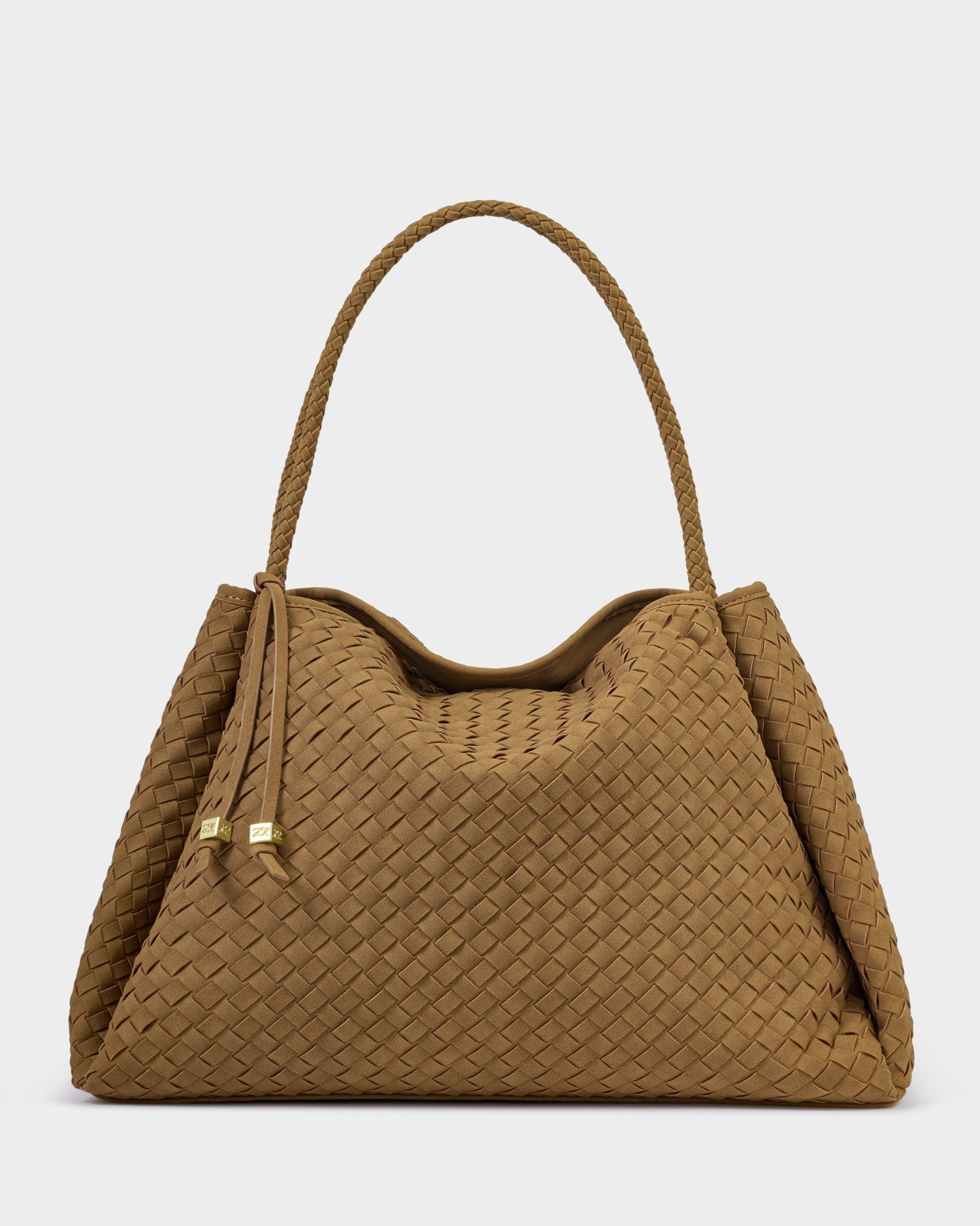 Caramel Nova Woven Large Tote Bag by Katie Loxton