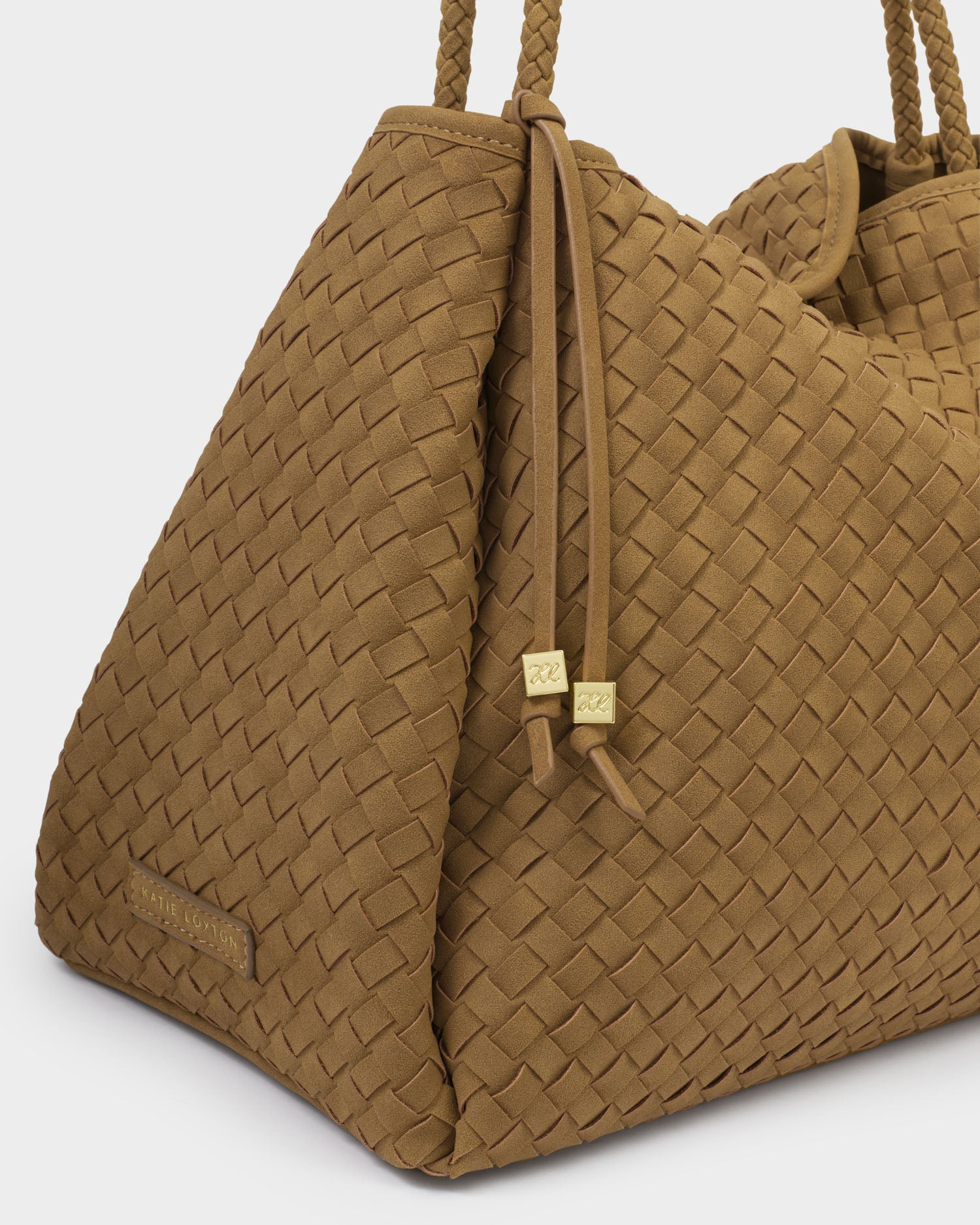 Caramel Nova Woven Large Tote Bag by Katie Loxton