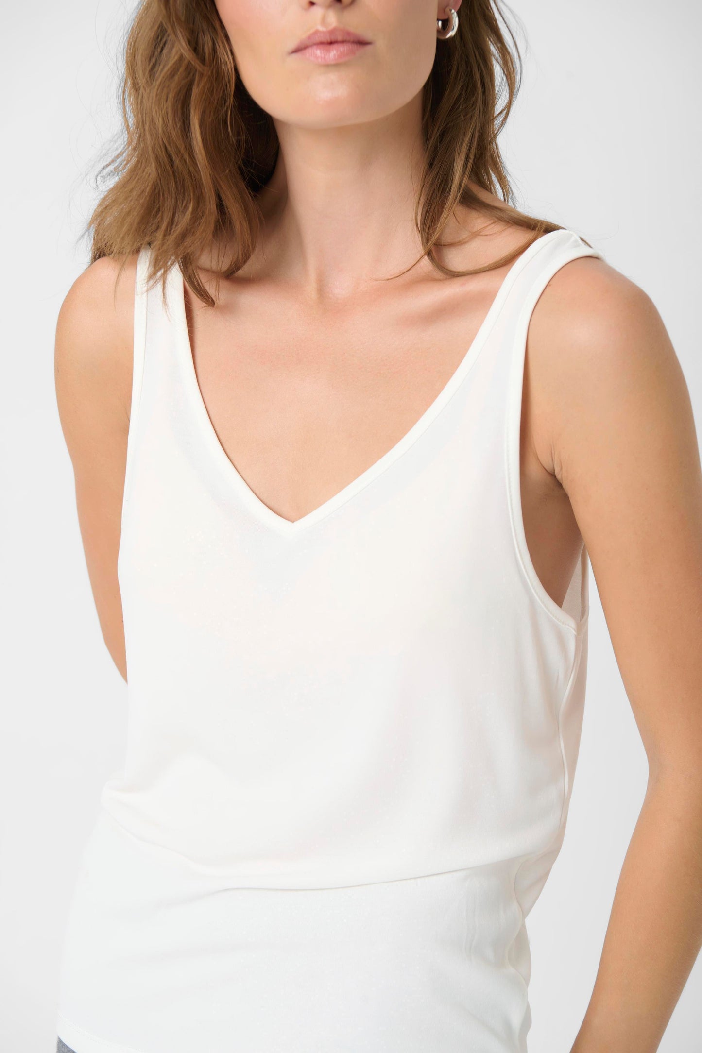 Columbine Tank Top by Soaked in Luxury sleeveless top in Broken White