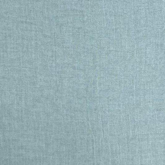 Light blue scarf with frayed edges on a white background