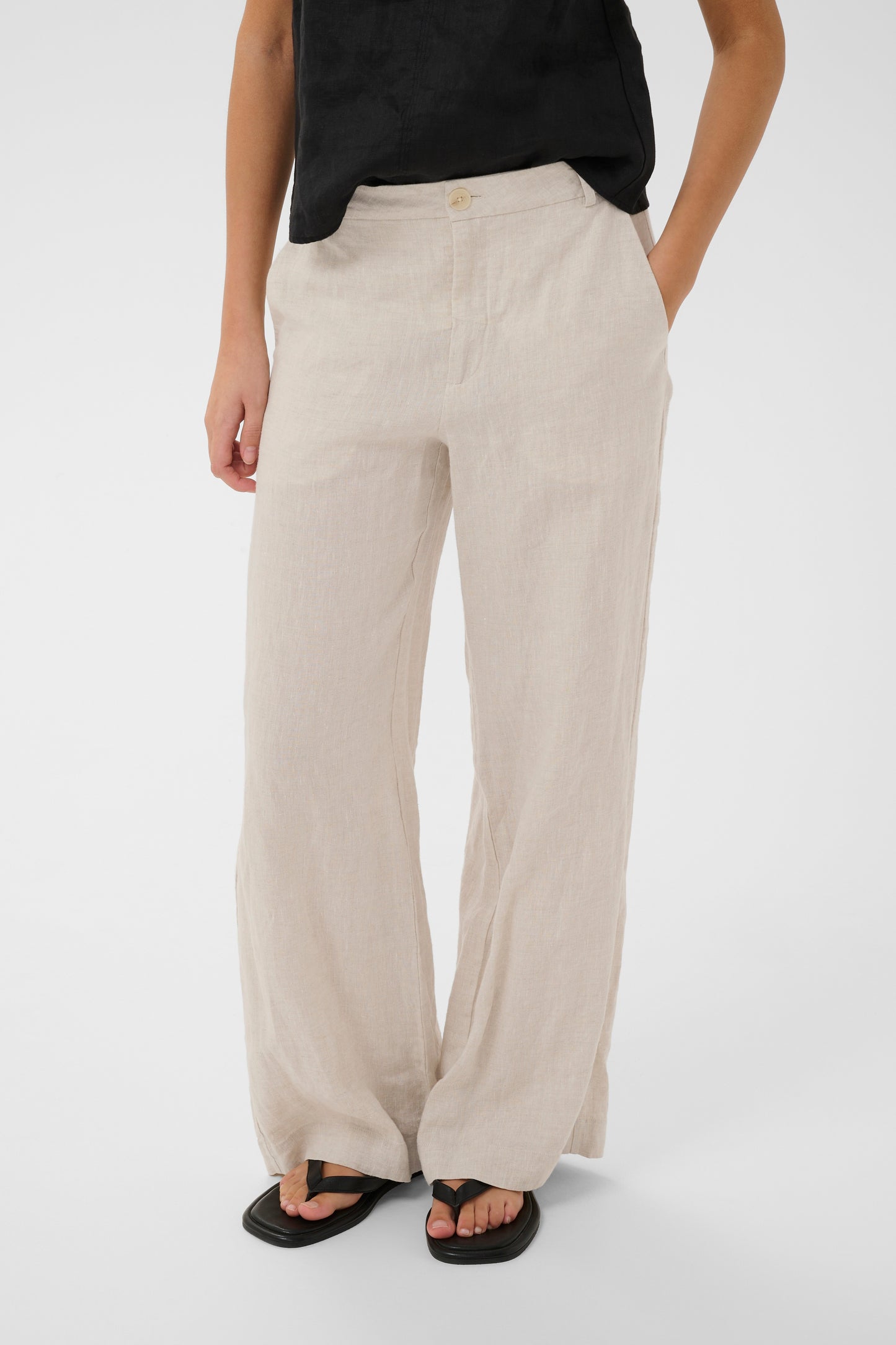 InWear Elinor Solina linen trousers in ecru tailored neutral summer trousers