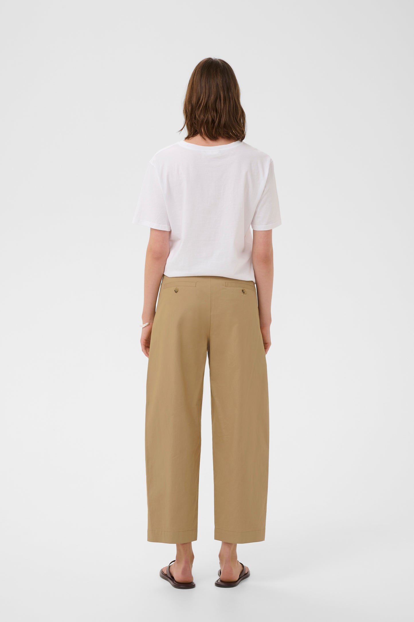 InWear Elvia Beige trousers on a model