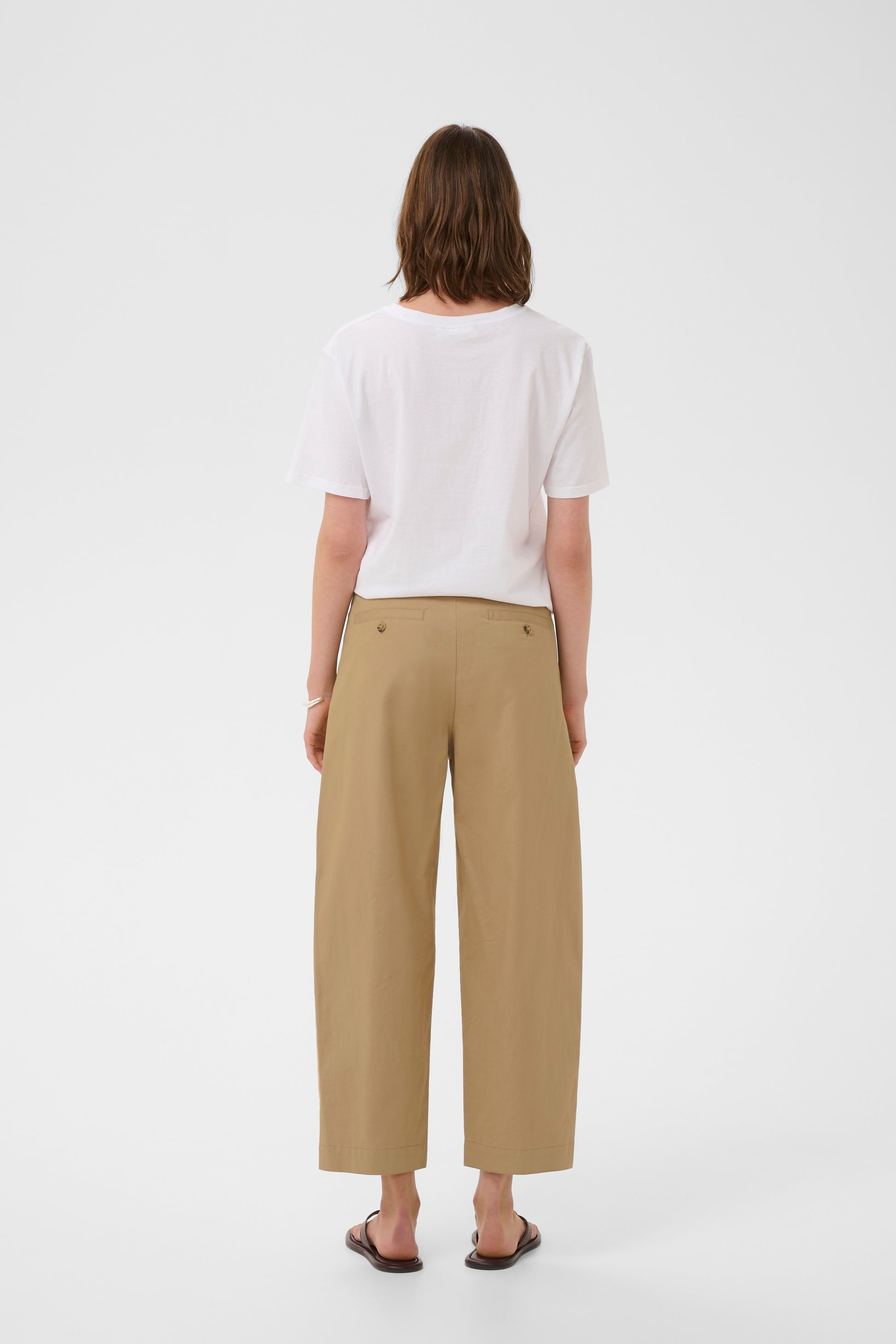 InWear Elvia Beige trousers on a model