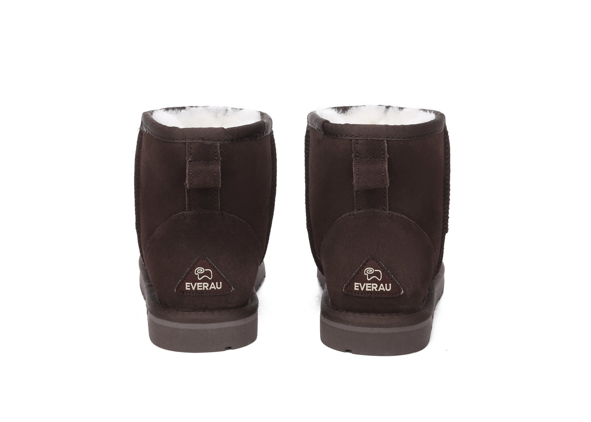 Everau Emu Sheepskin Boots in Dark Chocolate Brown