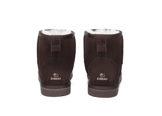 Everau Emu Sheepskin Boots in Dark Chocolate Brown