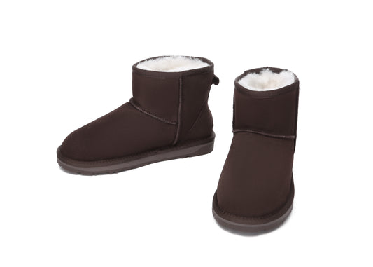 Everau Emu Sheepskin Boots in Dark Chocolate Brown