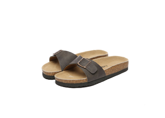 Everau Swan Leather Sandal in Brown