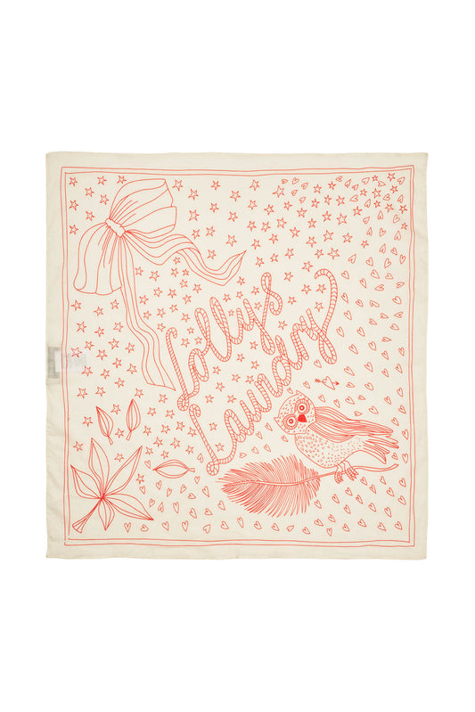 Lollys Laundry Fairy Tale scarf in red with bold printed design