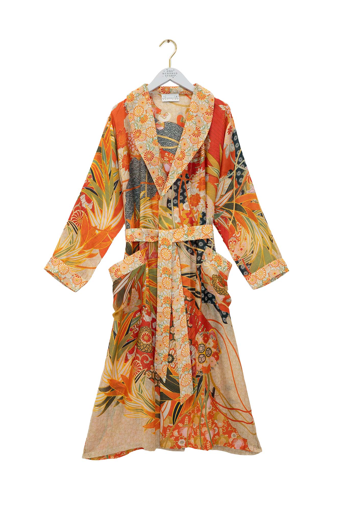 One Hundred Stars Fans Scarlet Gown full length fan print