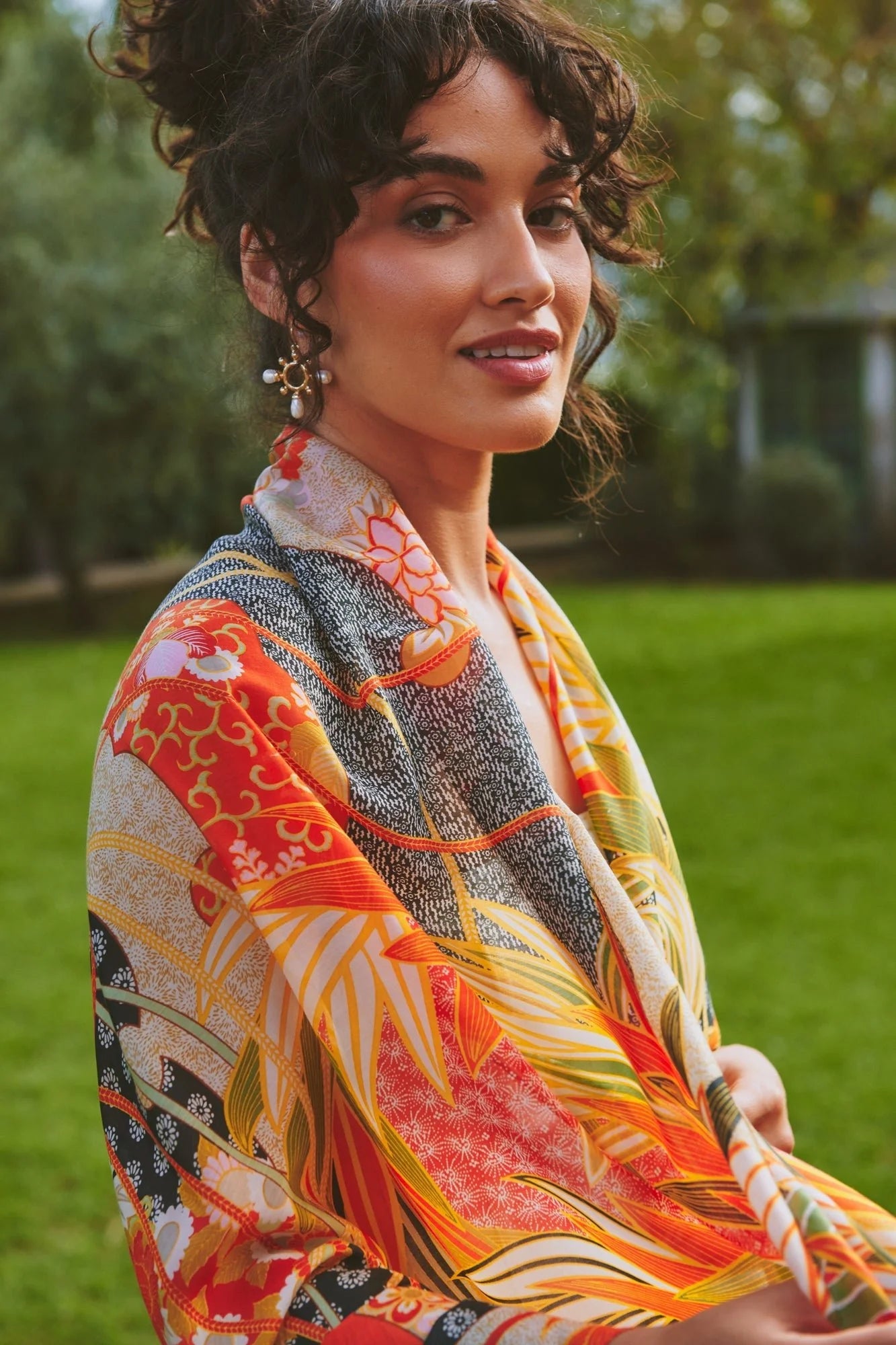 One Hundred Stars Fans Scarlet Scarf fan print modal scarf