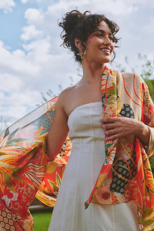 One Hundred Stars Fans Scarlet Scarf fan print modal scarf