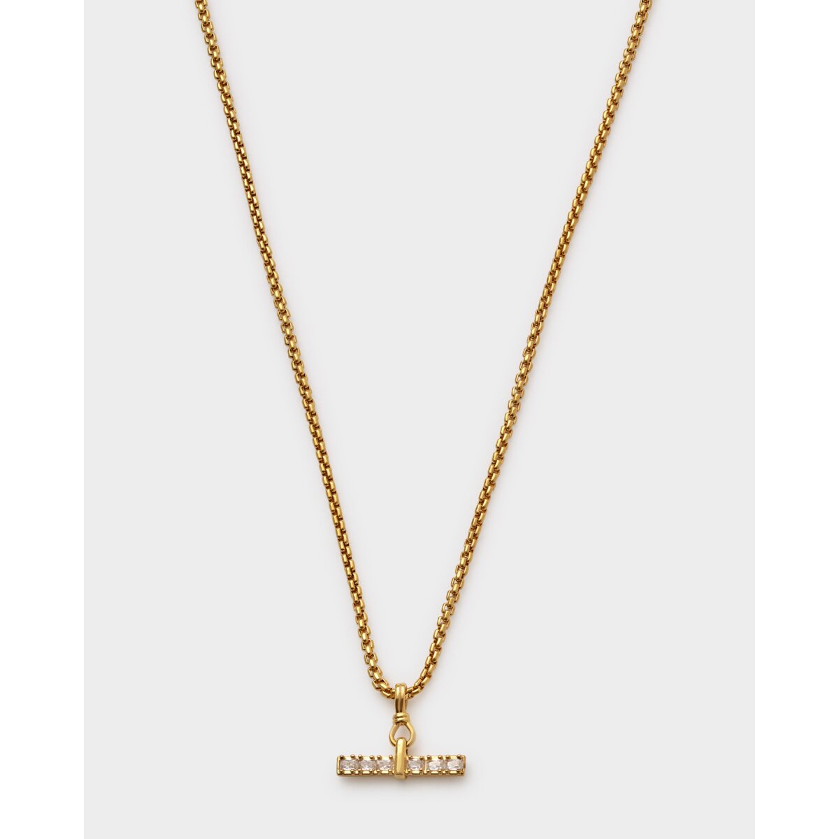 Katie Loxton Lustre Waterproof Gold T-Bar Necklace