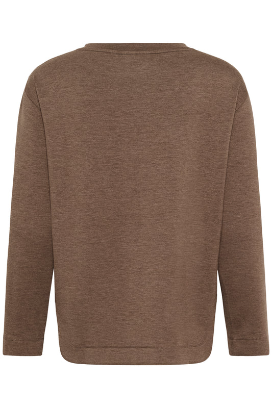 InWear Gincent Crewneck in Coffee Quartz with classic crew neckline