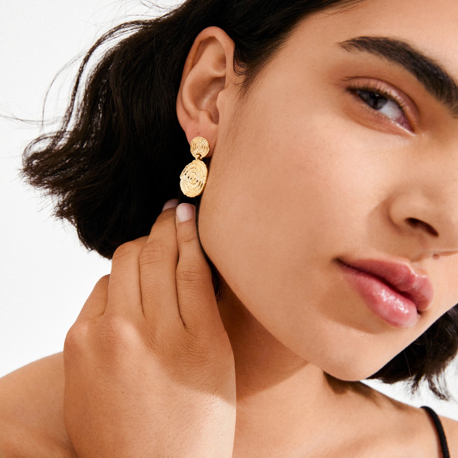 Gold plated coin earrings