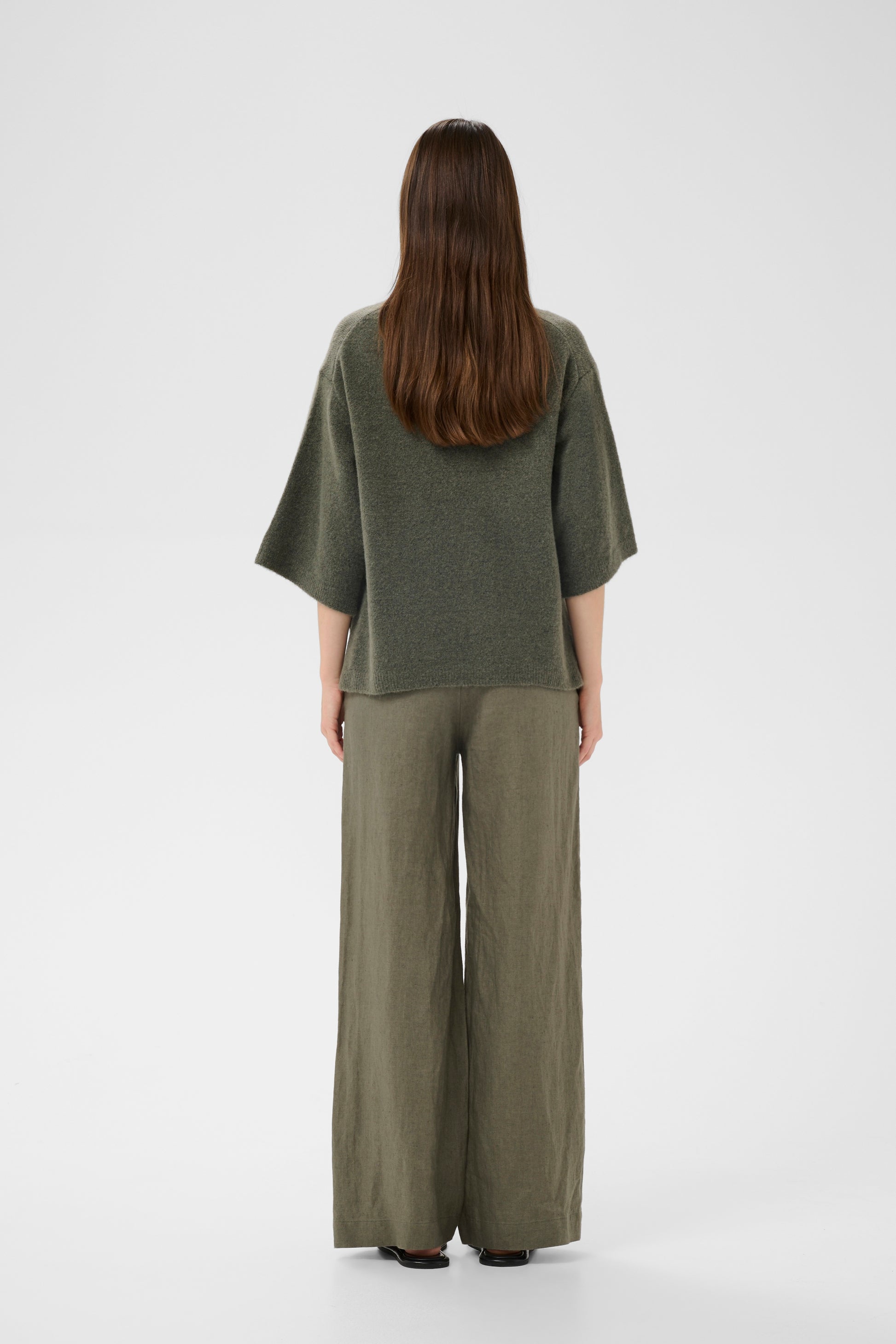  InWear short sleeved guni tee knit in Mulled Basil  colour