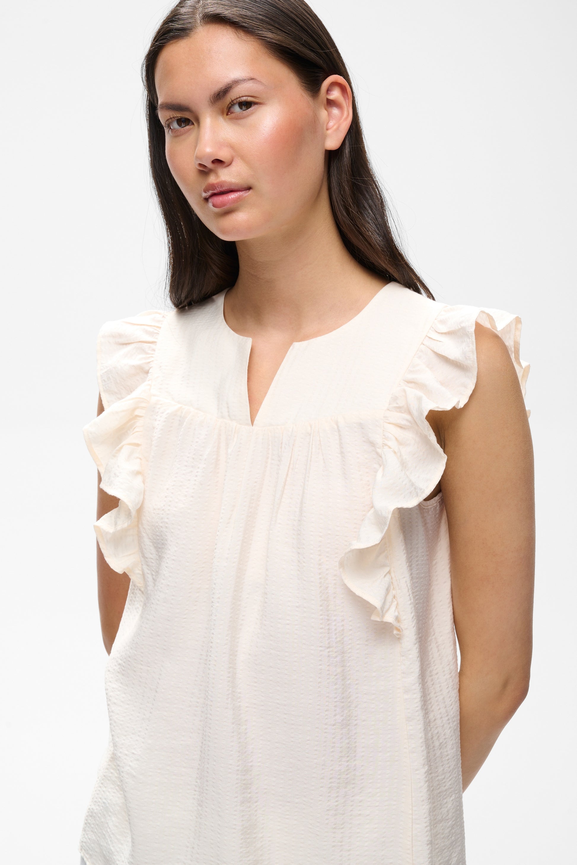 Inwear Short Sleeve Hillary top in a vanilla colour